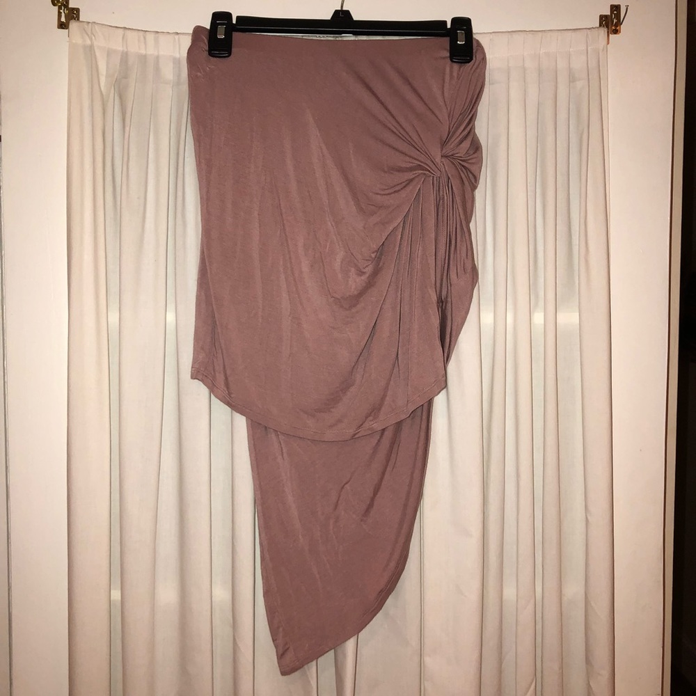 Charlotte Russe Mauve Bodycon High Low Skirt